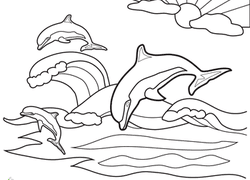 Dolphins Coloring Pages Animals For Print