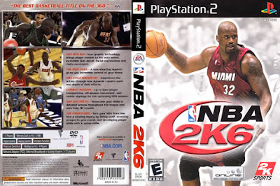 Descargar NBA 2K6 para PlayStation 2 en formato ISO región NTSC y PAL en Español Multilenguaje Enlace directo sin torrent. Es un videojuego de baloncesto desarrollado por Visual Concepts y publicado por 2K Sports. Es la séptima entrega de la NBA 2K franquicia y el sucesor de ESPN NBA 2K5. Fue lanzado en 2005 para PlayStation 2, Xbox y Xbox 360. Shaquille O'Neal es el atleta portada del juego. NBA 2K6 es el predecesor de NBA 2K7 en el NBA 2K serie y es el primer título de la NBA 2K para ser lanzado por 2K Sports.