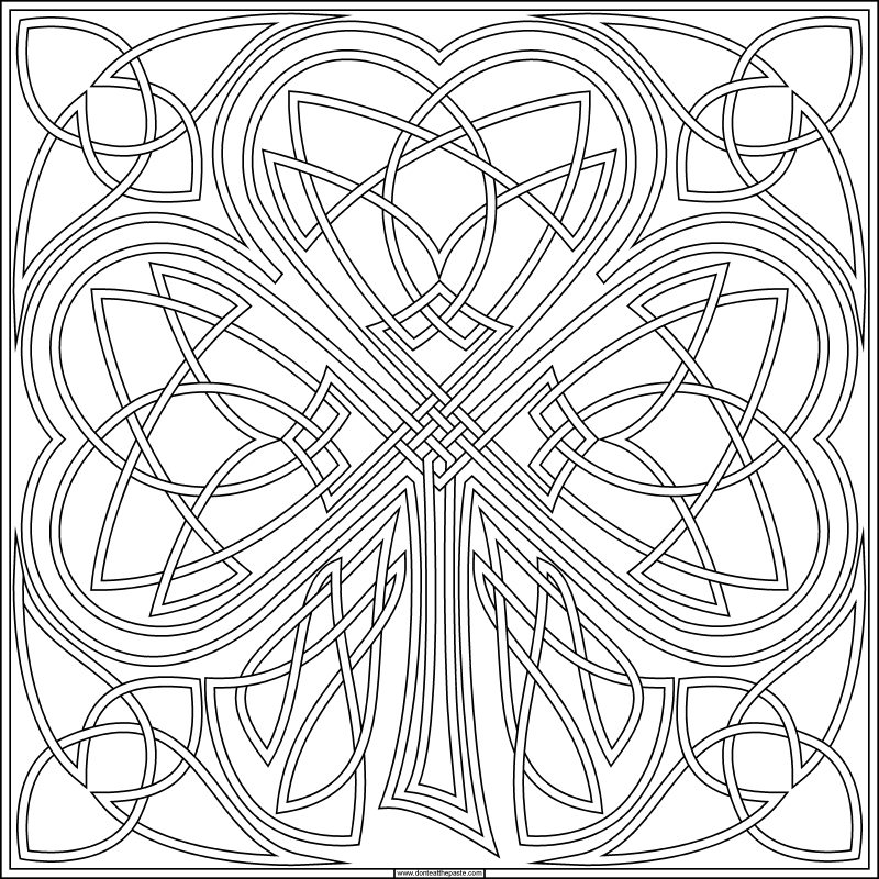 Download Don't Eat the Paste: 2016 Shamrock Coloring Page