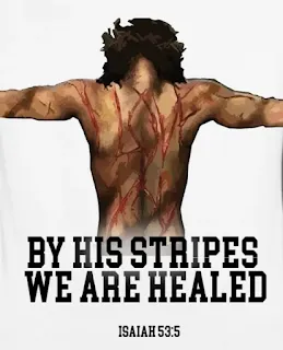 striped back of Jesus