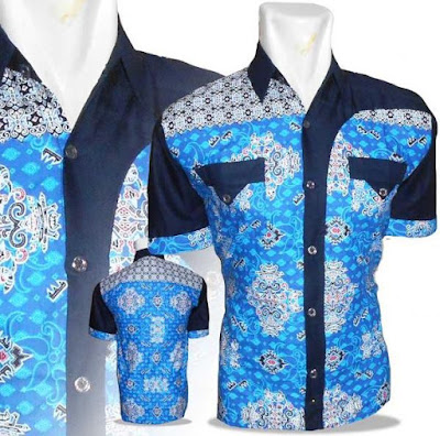 Model Kemaja Batik Untuk Pria Kombinasi 2 Motif