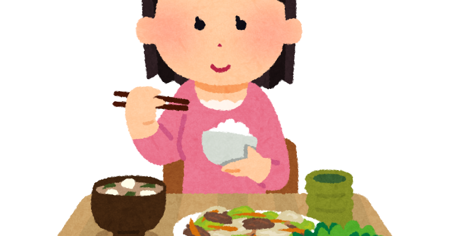 食事をしている女性のイラスト かわいいフリー素材集 いらすとや