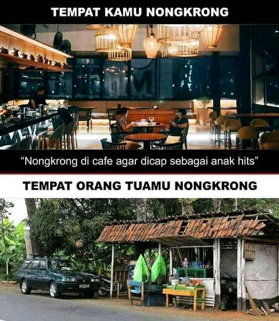 10 Meme Lucu 'Nongkrong di Cafe' Ini Bikin Ngakak Anak Tongkrongan