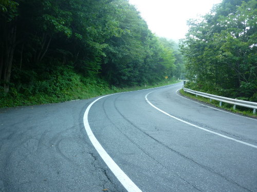 自転車で菅平に上る途中