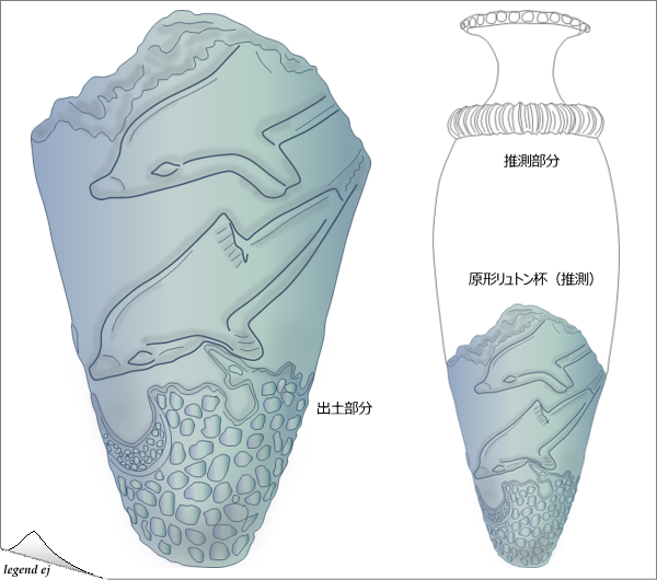 ミノア文明・パライカストロ遺跡・石製リュトン杯「イルカ」 Minoan Stone Rhyton, Dolphin, Palaikastro／©legend ej