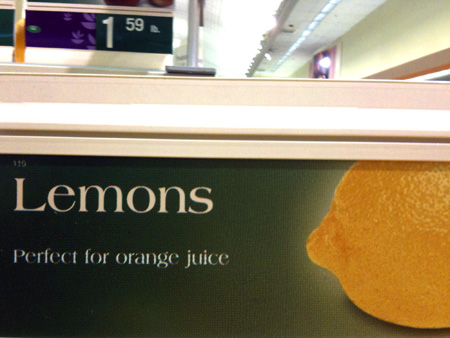Lemons. Perfect for orange juice.