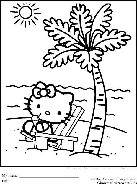 Free Hello Kitty Coloring Pages Image 