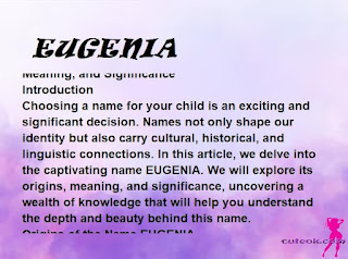 meaning of the name "EUGENIA"