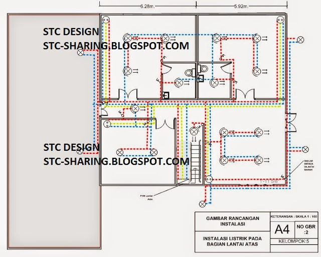 MENGGAMBAR RANCANGAN INSTALASI LISTRIK UNTUK RUMAH 2 