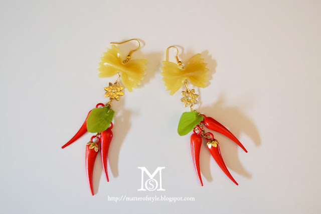 Dolce&Gabbana, pasta earrings, diy, fashion diy