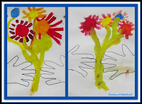 photo of: Picasso Bouquet Artwork Created in Kindergarten via RainbowsWithinReach