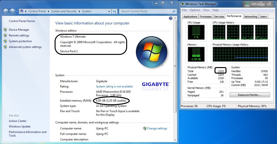 Tutorial Menembus Limit RAM 4 GB Pada Windows 7 32bit | Artechies