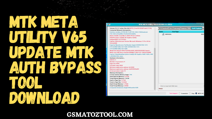 MTK META Utility V65 MTK AUTH Bypass Tool