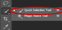 The Quick Selection Tool.