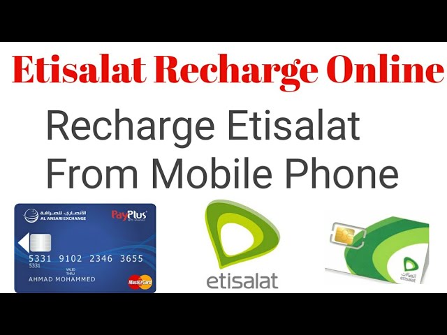 How to recharge etisalat prepaid by application