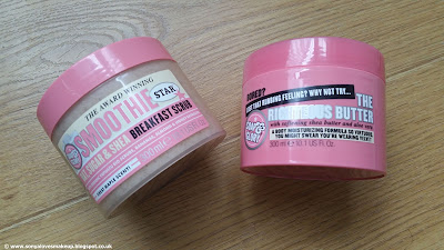 Soap and Glory, beauty, Body butter, exfoliator, Moisturiser, Righteous Butter, Skincare, Smoothie Star Breakfast scrub,