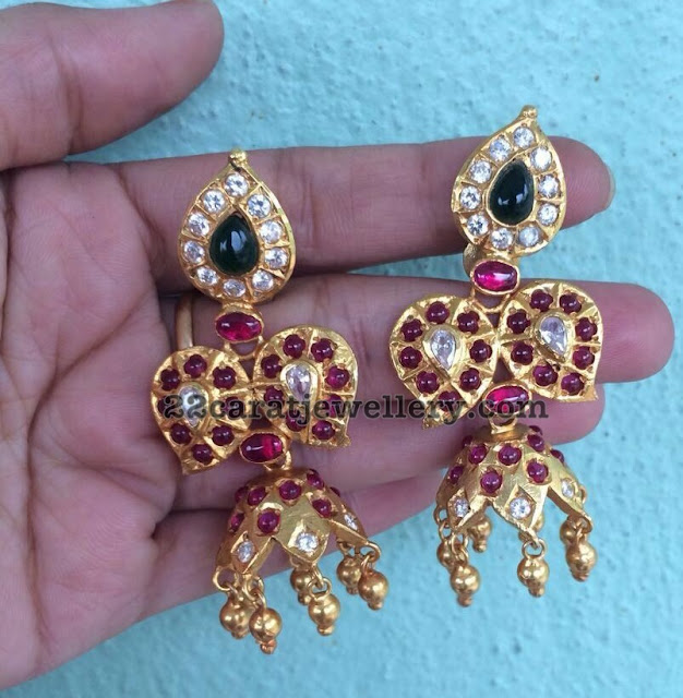 92.5 Silver New Pattern Jhumkas Chandbalis