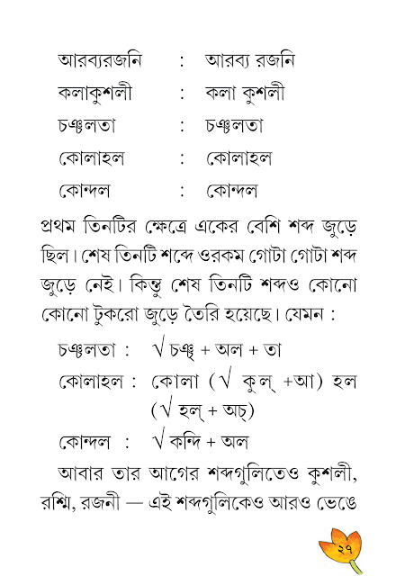 শব্দের গঠন | দ্বিতীয় অধ্যায় | ষষ্ঠ শ্রেণীর বাংলা ব্যাকরণ ভাষাচর্চা | WB Class 6 Bengali Grammar