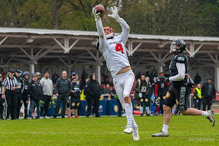 Sportfotografie American Football Merkur Bowl Minden Wolves Düsseldorf Panther Olaf Kerber