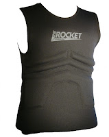 The Rib Rocket Lycra/Neoprene Black Vest, Front