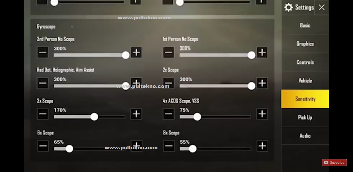 Setting Sensitivitas Pubg Mobile Ejgaming - 