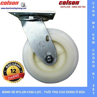 Bánh xe Nylon. bánh xe đẩy chịu tải trọng (243 - 370kg/bánh) www.banhxedayhang.net