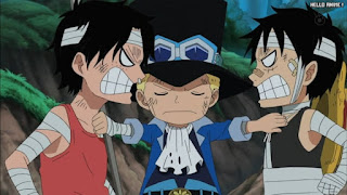 ワンピースアニメ 幼少期 495話 エース サボ ルフィ | ONE PIECE Episode 495