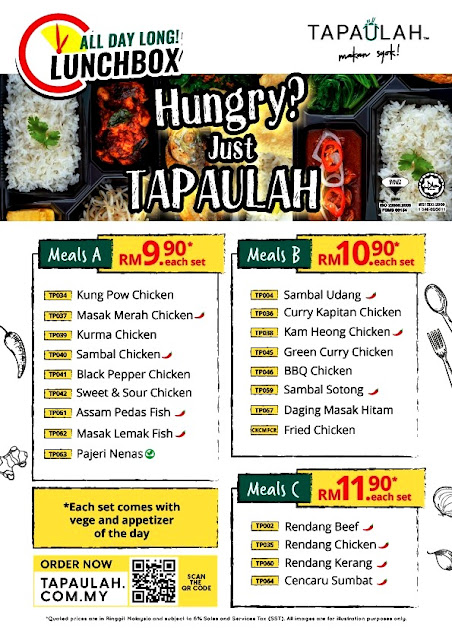 TAPAULAH Food Delivery LunchBox Set Meal