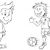 Desenhos para meninos colorir. Desenho de jogador de futebol