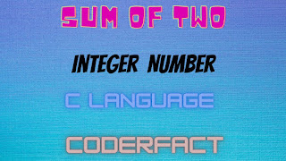 Sum of two integer in c Title