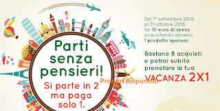 Logo Parti senza pensieri con premio sicuro sconto vacanza 2x1