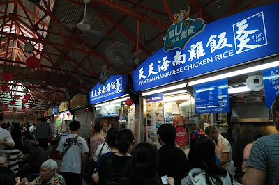 A typical hawker center in Singapore