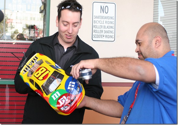 2009 Las Vegas NSCS Winners Circle Kyle Busch HobbyTown with RC car