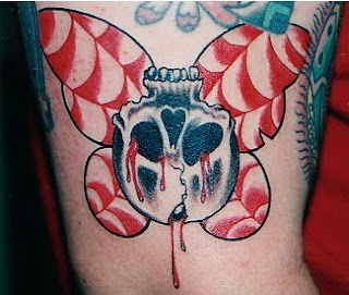 Skull Butterfly Tattoos Designs