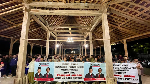 Prabowo-Gibran Didukung Komunitas Pedagang Kecil dan Kaki Lima Ponorogo