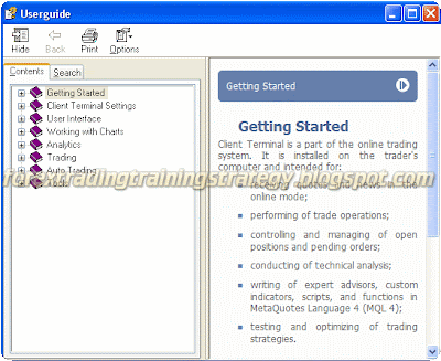 Meta Trader user Guide