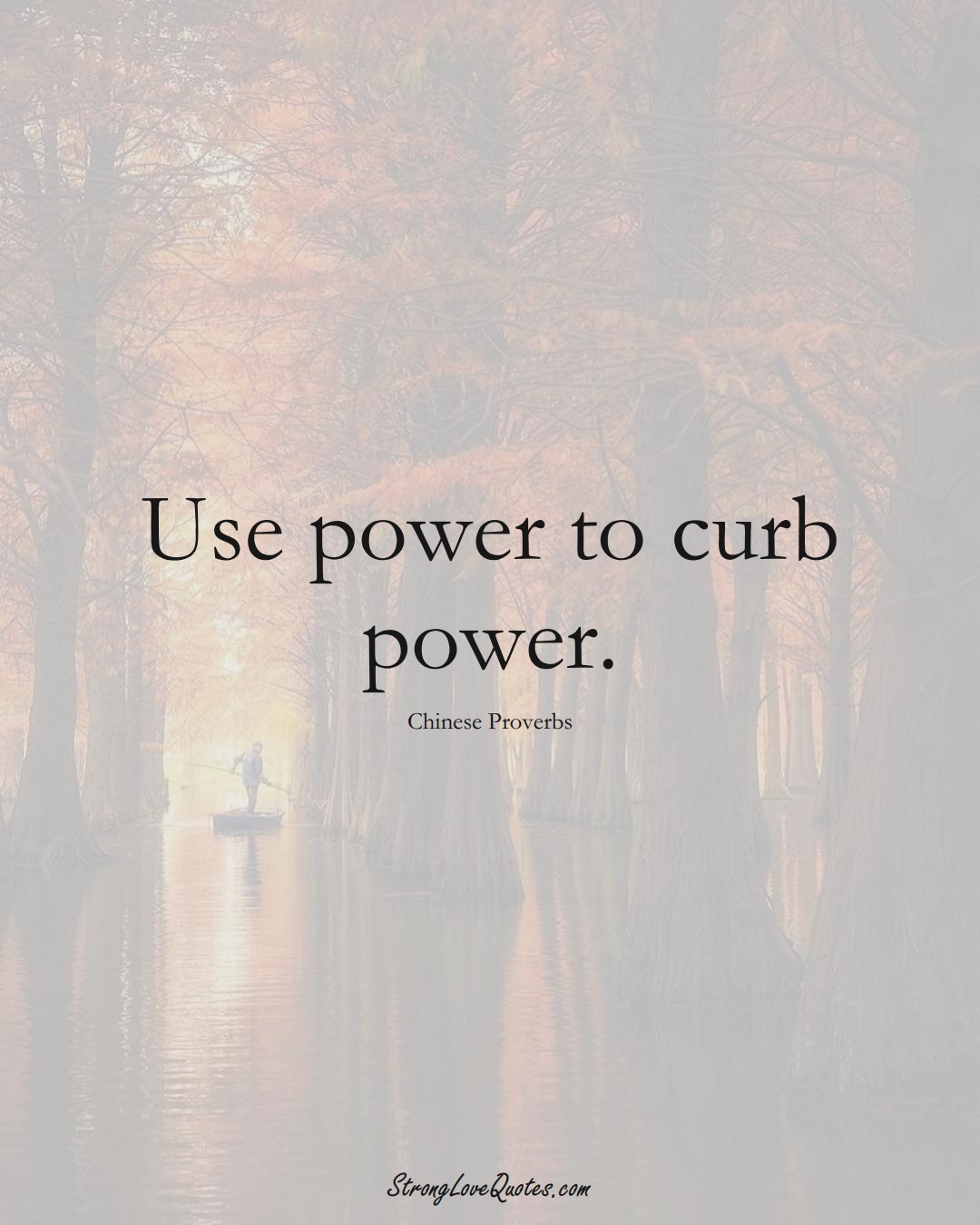 Use power to curb power. (Chinese Sayings);  #AsianSayings