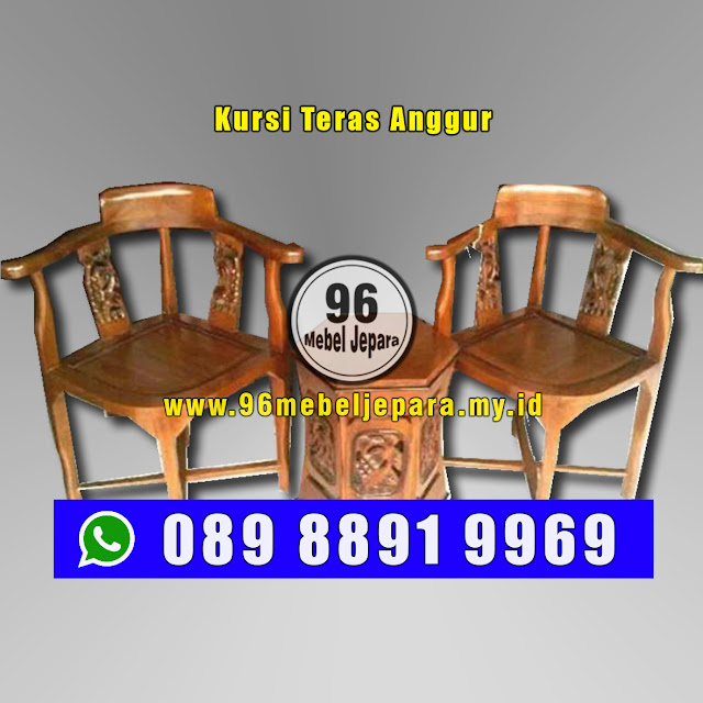 Kursi Teras Anggur,Kayu Jati Minimalis,Kota Bandung