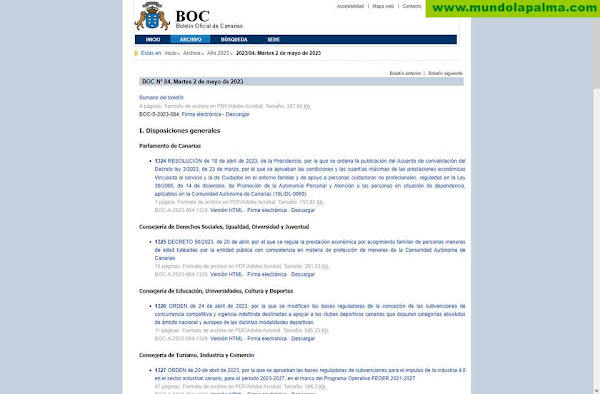 El BOC publica la proclamación de candidaturas para las elecciones al Parlamento de Canarias del próximo 28 de mayo