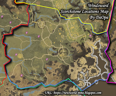 Windsward scorchstone locations map