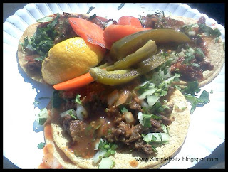 BBQ Pork Taco and Carne Asada Taco