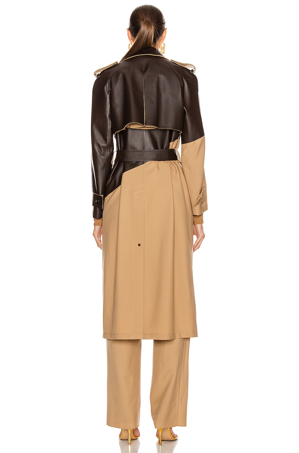 BOTTEGA VENETA Colorblock Belted Trench Coat