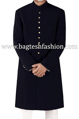 Royal Black Groom Sherwani