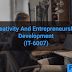 Creativity and Entrepreneurship Development (IT-6007)