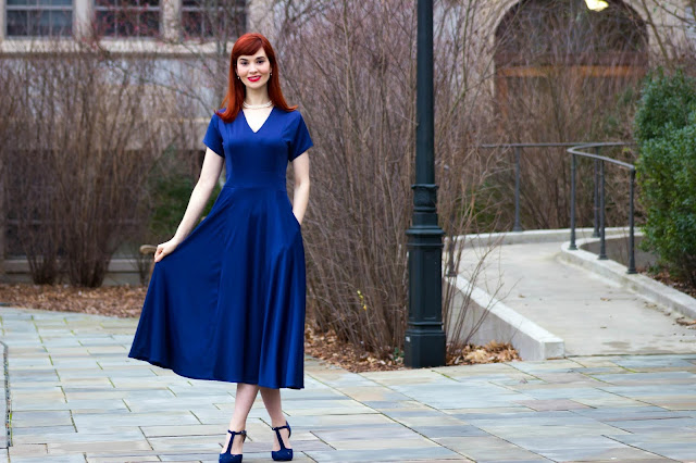 The Cecelia Dress in Navy from KarinaDresses.com with pockets
