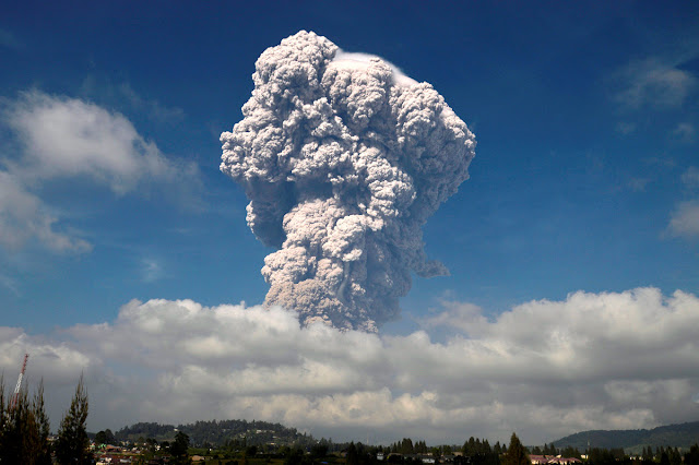 Mount Sinabung Volcano Eruption