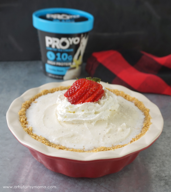 Easy 4-Ingredient Vanilla Bean Ice Cream Pie recipe the whole family will love!