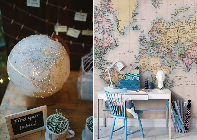 Como decorar a casa com mapas