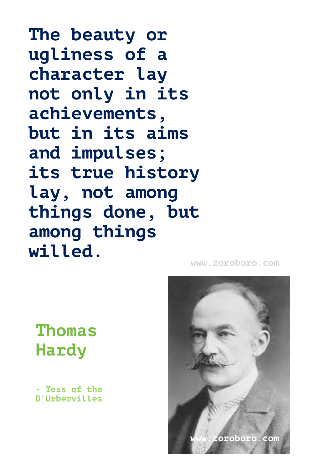 Thomas Hardy Quotes, Thomas Hardy Books Quotes, Thomas Hardy Poems, Thomas Hardy Novel Quotes. Thomas Hardy Quotes, Far From the Madding Crowd Quotes, Tess of the D'Urbervilles Quotes & Jude the Obscure Quotes.