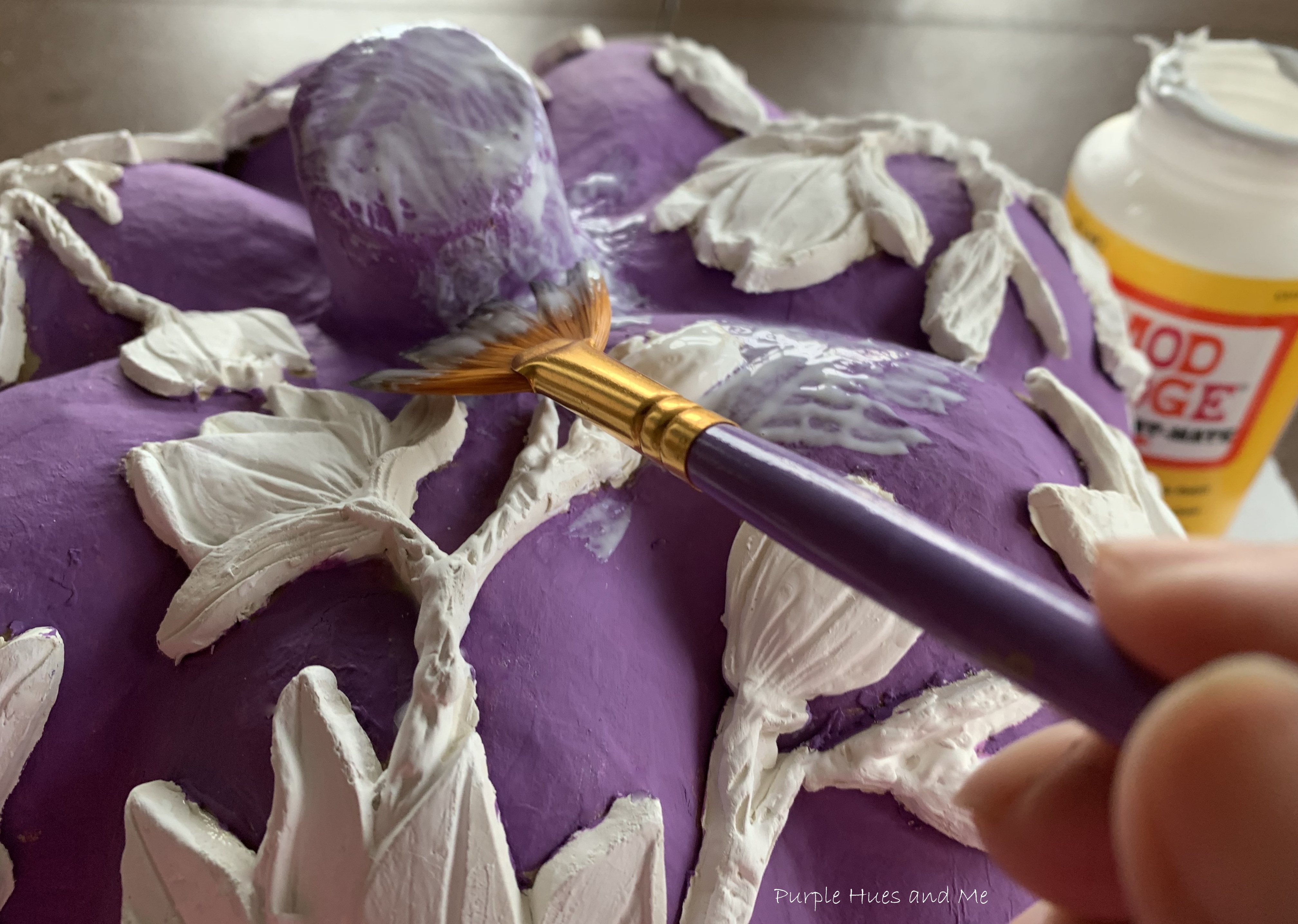 Purple Hues and Me: Embellish Pumpkin with Flower Molds